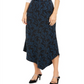 Alfani Women's Printed Asymmetrical MIDI Skirt Green Size 4