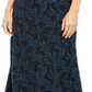 Alfani Women's Printed Asymmetrical MIDI Skirt Green Size 4