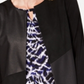 Kasper Women's 3/4 Sleeve Open Cardigan Sweater Black Size X-Small