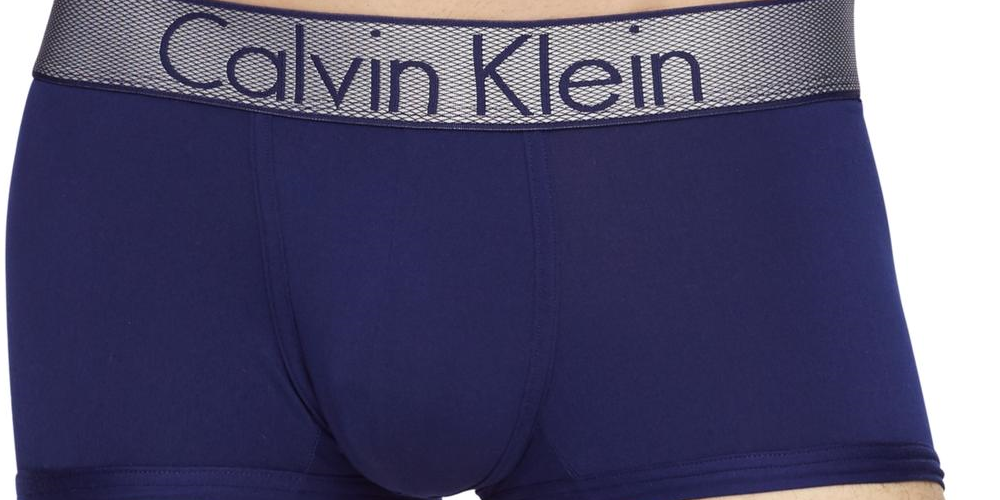 Calvin Klein Men's Low Rise Everyday Trunk Blue Size Large
