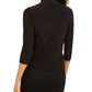 Kasper Women's Turtleneck Long Sleeve Top Black Size Petite L