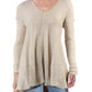 Free People Women's Dancing in the Forest Tunic Sweater Brown Size Medium