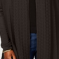 Karen Scott Women's Open Front Cardigan Brown Size X-Small