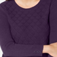 Karen Scott Women's Diamond Cable Knit Sweater Purple Size Small