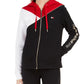 Tommy Hilfiger Women's Sport Colorblocked Zip up Hooded Sweatshirt Black Size Medium