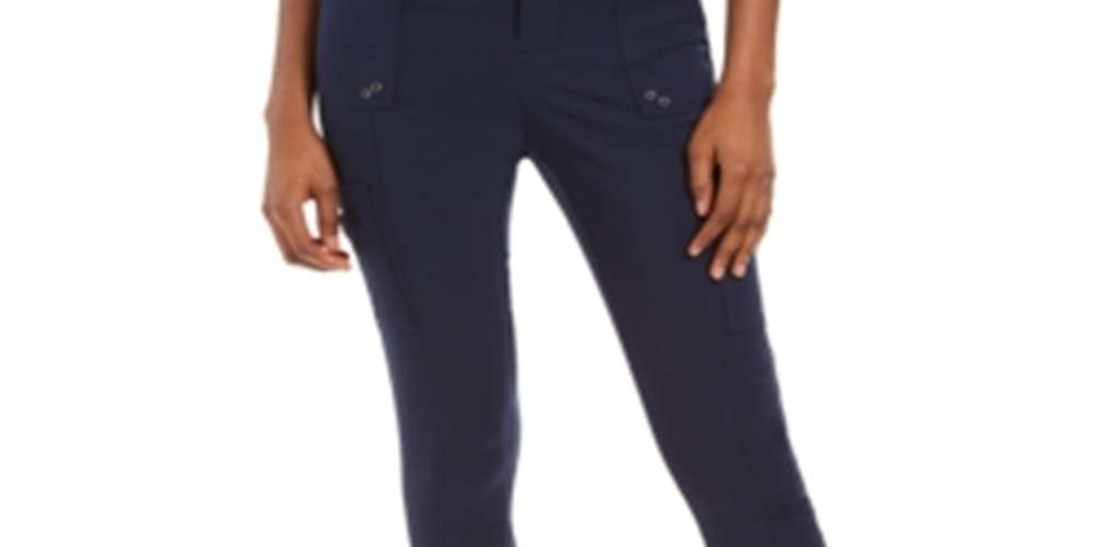Style & Co Women's Skinny Utility Pants Blue Size 16