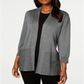 Karen Scott Women's Open-Front Cardigan Gray Size X-Large