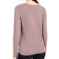 INC International Concepts Women's Textured Tie Long Sleeve Jewel Neck Blouse Pink Size Medium
