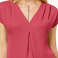 INC International Concepts Women's Pleated Top Polished Coral Size Petite S