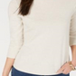 Charter Club Women's Pima Cotton Button Shoulder Top Oat Size Petite S/M