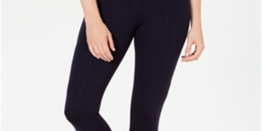 Style & Co Women's SeaPonte Knit Skinny Pants Officer Blue Size Petite Small