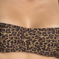 Kendall & Kylie Women's Leopard Print Bandeau Hi Waist Brown Size Large
