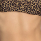 Kendall & Kylie Women's Leopard Print Bandeau Hi Waist Brown Size Large