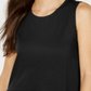 Michael Kors Women's Mixed Media Hem Knit Top Black Size Petite Small