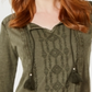 Style & Co Women's Peasant Top Green Size Small