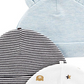 Carter's Boy's 3pk of Bear Ear Caps White Multi  Size 0-3MOS