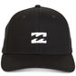 Billabong Men's All Day Logo Embroidered Snapback Hat Black Size Regular