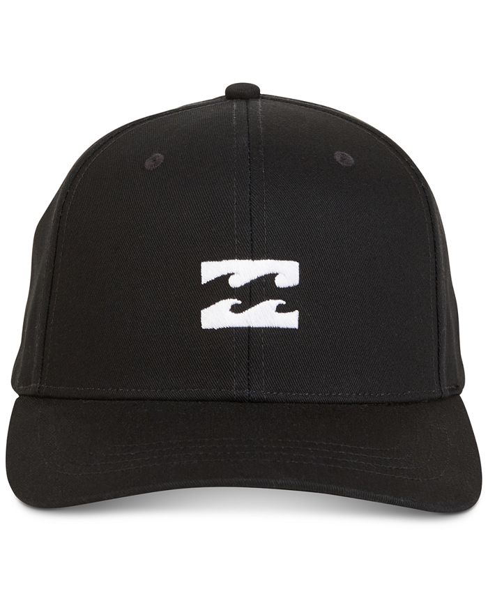 Billabong Men's All Day Logo Embroidered Snapback Hat Black Size Regular