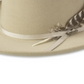 स्टेटसन पुरुषों की फेदर हैट भूरी छोटे आकार में