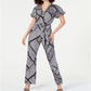 NY Collection Women's Flutter Sleeve Jumpsuit Black Size Petite Medium
