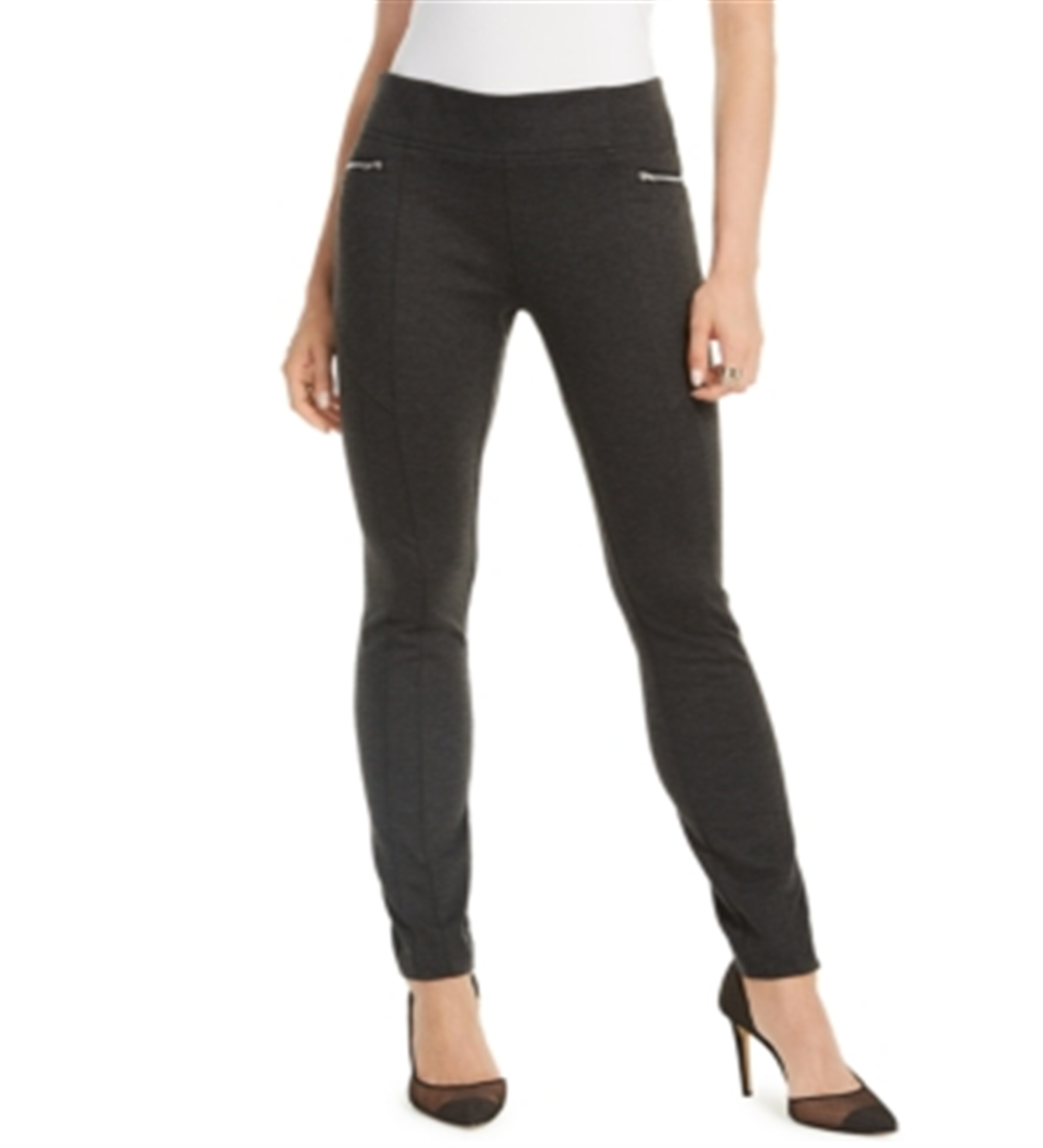 INC International Concepts Women's Skinny Moto Pants Gray Size 2