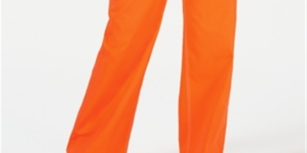 Dickies Girl Junior's 5 Pocket High Rise Wide Leg Skater Pants Orange Size 11