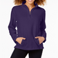 Karen Scott Women's Zip Neck Top Purple Size PP