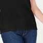 Karen Scott Women's Cotton Embellished Keyhole Top Black Size Small