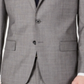 Michael Kors Men's Classic Fit Airsoft Stretch Mini Grid Suit Jacket Gray Size 44