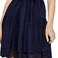 Bcbgmaxazria Women's Eyelet Ruffle Mini Dress Blue Size Large