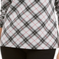 Karen Scott Women's Plaid Mock Neck Top Gray Size Petite SM