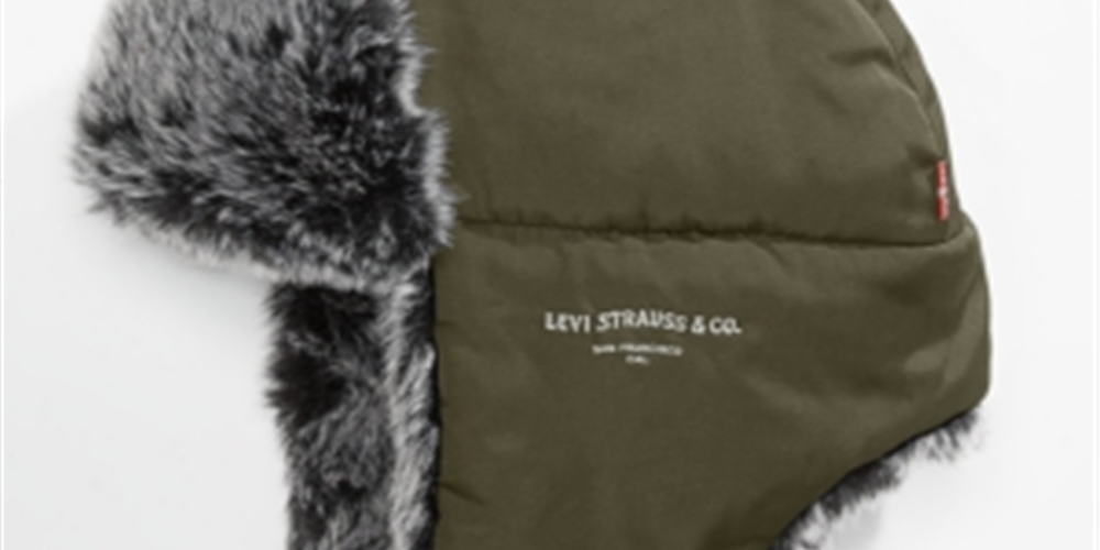 Levi's Men's Nylon Trapper Hat Olive Size -S/M