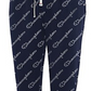 Champion Women's Allover Logo Outline Script Joggers Blue Size X-Small