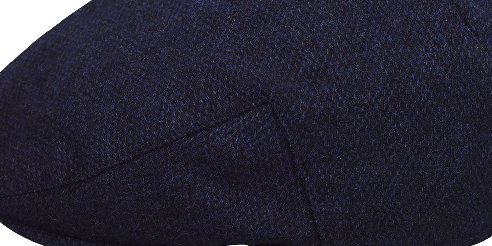 Country Men's Wool Blend British Windowpane Cap Blue Size X-Large
