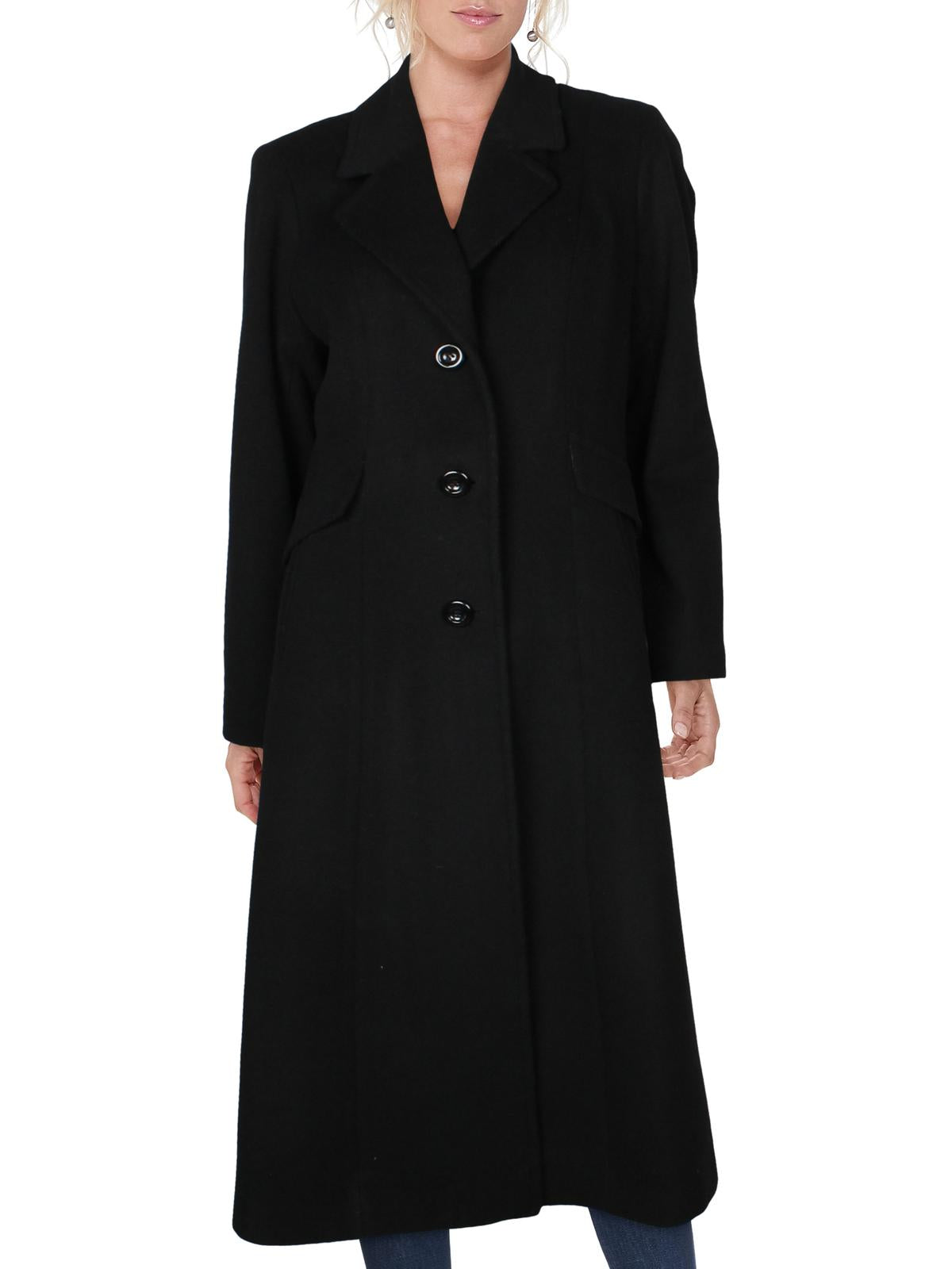 Forecaster of Boston Women's Walker Button Down Winter Jacket Coat Black Size 4