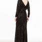 Vince Camuto Women's Long Sleeve Maxi Dress Black Size 10