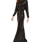 Vince Camuto Women's Long Sleeve Maxi Dress Black Size 10