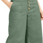 INC International Concepts Women's Wide Leg Exposed Fly Culottes Pant Green Size 4