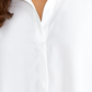 Rachel Roy Women's Long Sleeve Collared Button up Wear to Work Top -White Size XX-Large