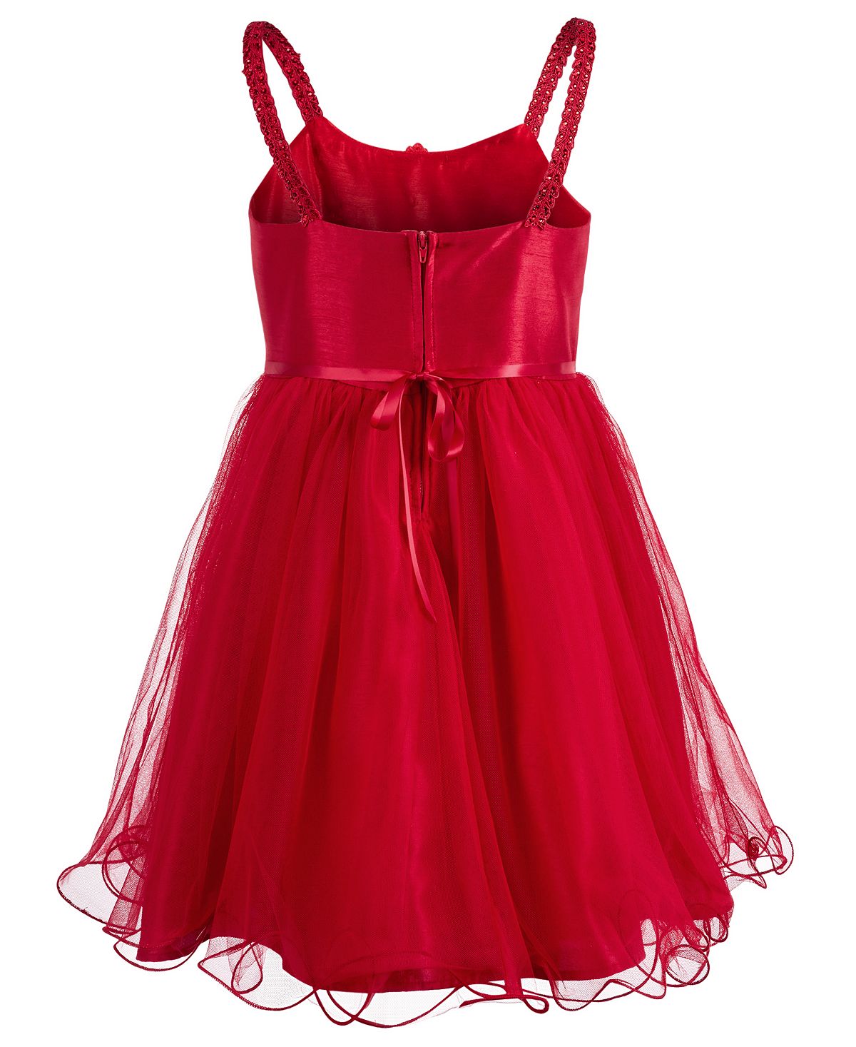 Pink & Violet Big Girl's Sequined Mesh Dress Red Size 8