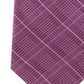 Michael Kors Men's Elijah Check Plaid Skinny Slim Silk Neck Tie Pink One Size