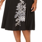 Robbie Bee Women's Long Sleeve MIDI Dress Black Size 3X