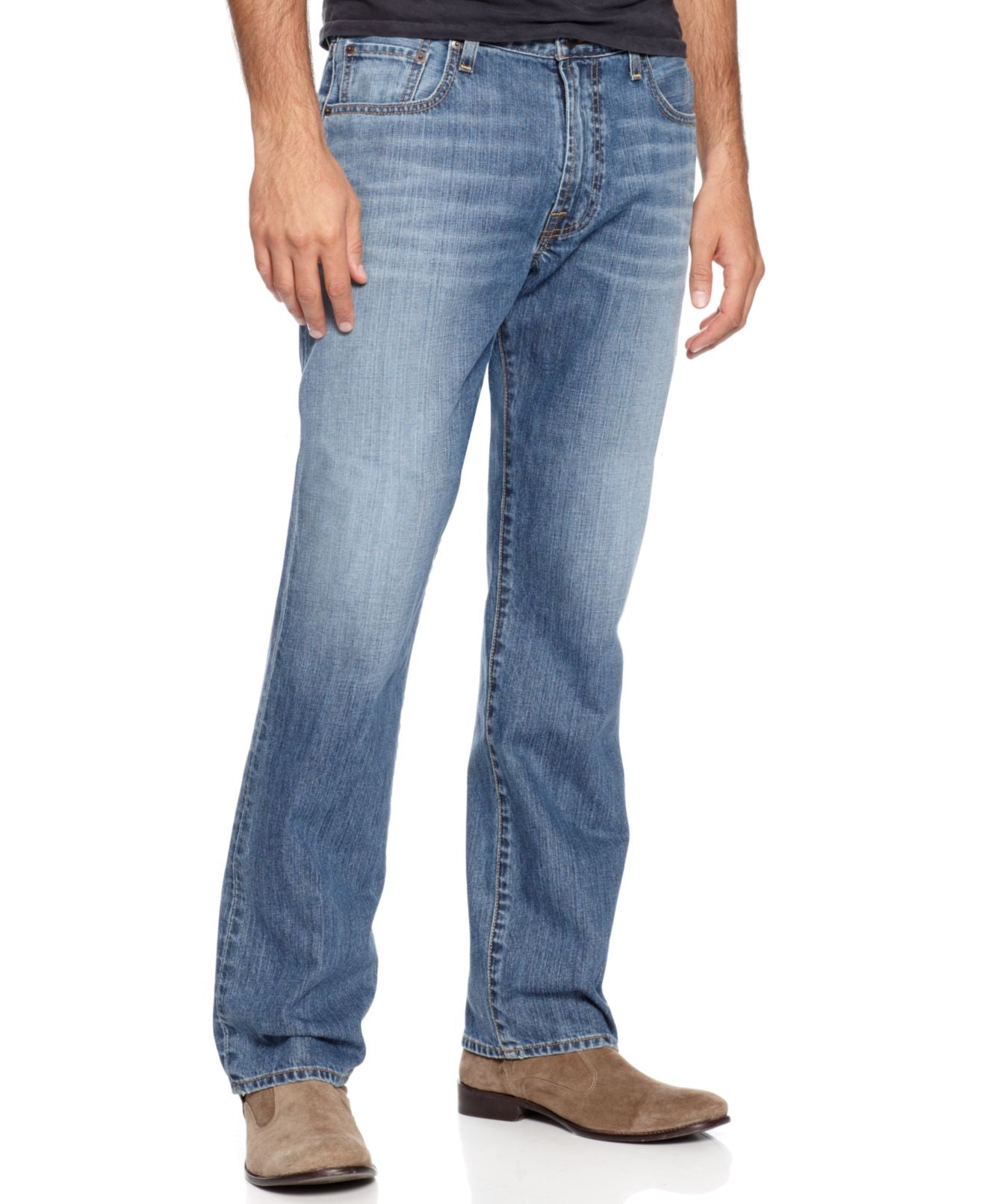 Lucky Brand Men's Relaxed Straight Fit Jeans Blue Size 34