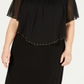 JM Collection Women's Plus Convertible Sheath Dress Black Size 2X