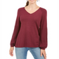Style & Co Women's Bishop Sleeve Tunic Sweater Purple Size Petite P