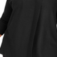 JM Collection Women's Plus Lace up Cowlneck Sweater Black Size 2X