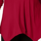 JM Collection Women's Plus  Handkerchief Hem Top Red Size 1X