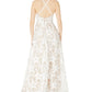 BCX Junior's Spaghetti Strap Full Length Fit Flare Formal Dress Beige Size 5