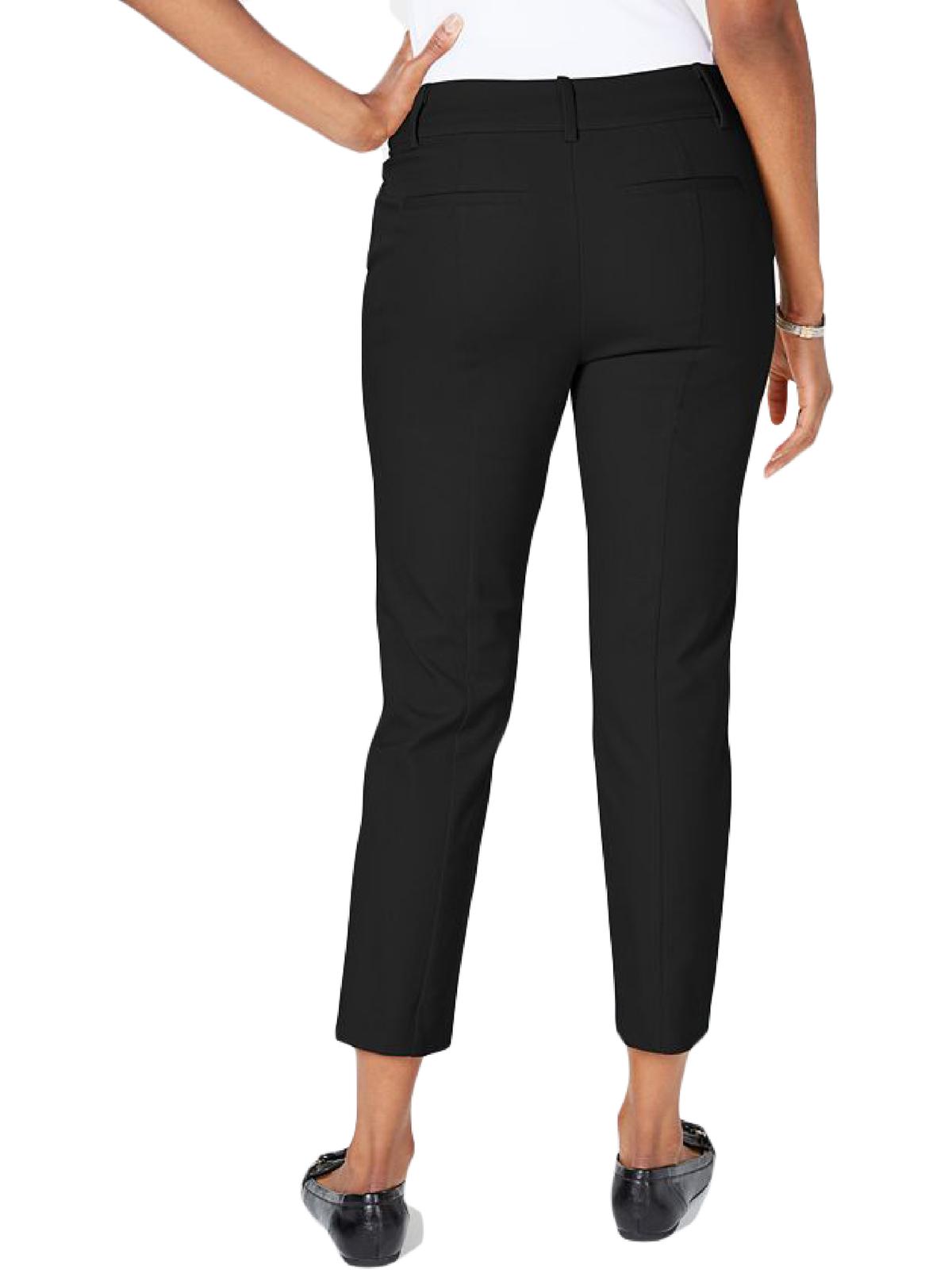 Charter Club Women's  Newport Tummy Control Cropped Pants Black Size 10 Petite