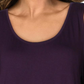 JM Collection Women's Plus Cold Shoulder 3/4 Sleeves Tunic Top Purple Size Large